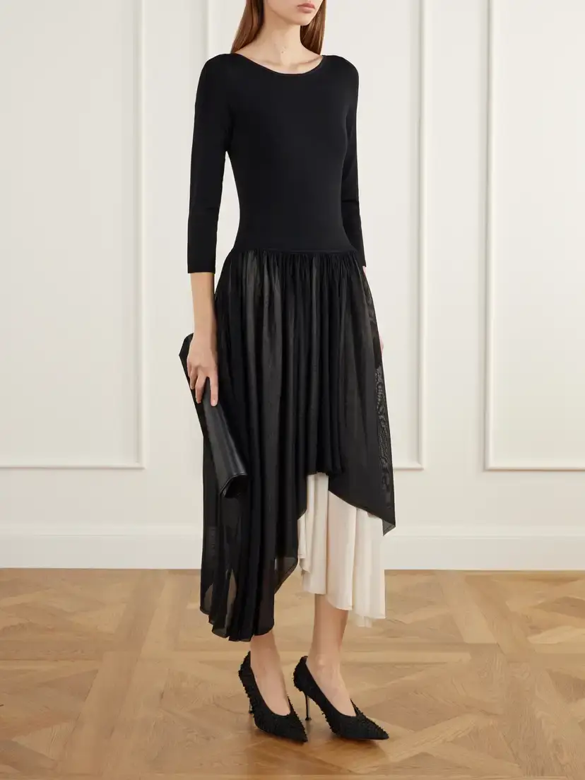 Maria McManus Asymmetric Gathered Jersey Midi Dress | Thumbnail 2 Maria McManus Asymmetric Gathered Jersey Midi Dress | Thumbnail 2