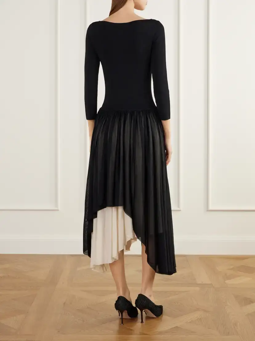Maria McManus Asymmetric Gathered Jersey Midi Dress | Thumbnail 3 Maria McManus Asymmetric Gathered Jersey Midi Dress | Thumbnail 3