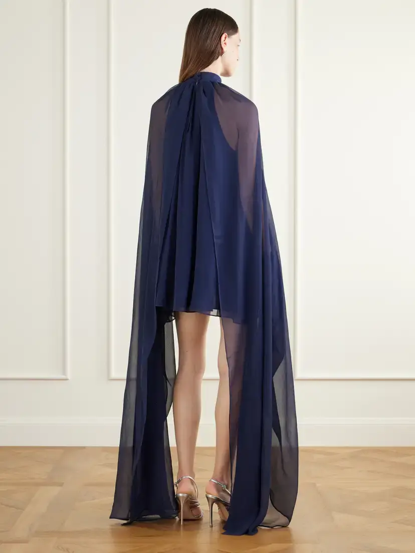 Taller Marmo Draped Silk-chiffon Mini Dress | Thumbnail 3 Taller Marmo Draped Silk-chiffon Mini Dress | Thumbnail 3