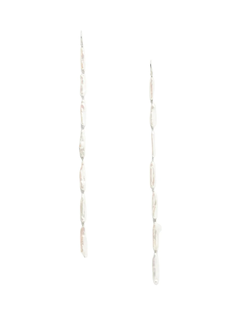 Le Sundial Veil Drop Sterling Silver And Freshwater Pearl Earrings