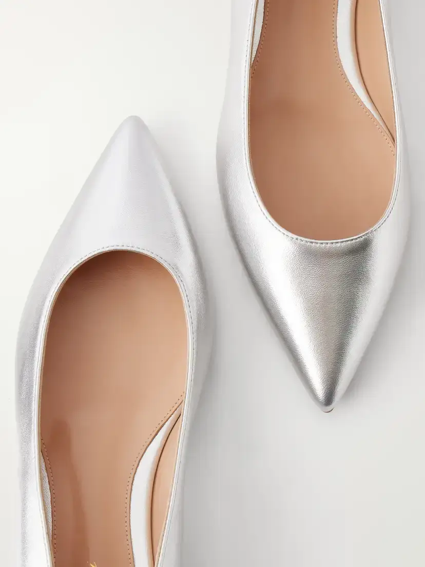 Gianvito Rossi Gianvito Metallic Leather Ballet Flats | Thumbnail 5 Gianvito Rossi Gianvito Metallic Leather Ballet Flats | Thumbnail 5