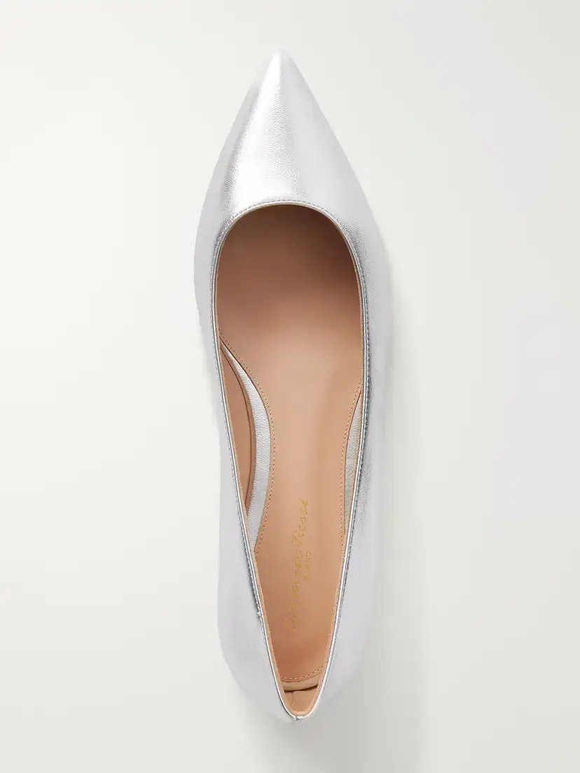 Gianvito Rossi Gianvito Metallic Leather Ballet Flats | Thumbnail 6 Gianvito Rossi Gianvito Metallic Leather Ballet Flats | Thumbnail 6