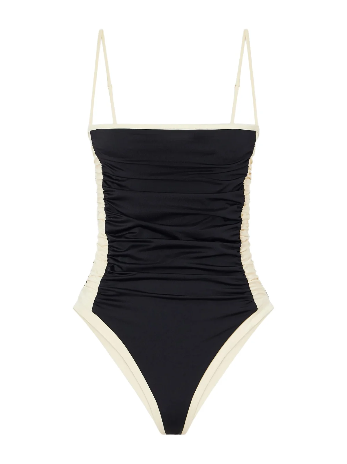 Memorias De Sal Two-tone Ruched Swimsuit Memorias De Sal Two-tone Ruched Swimsuit