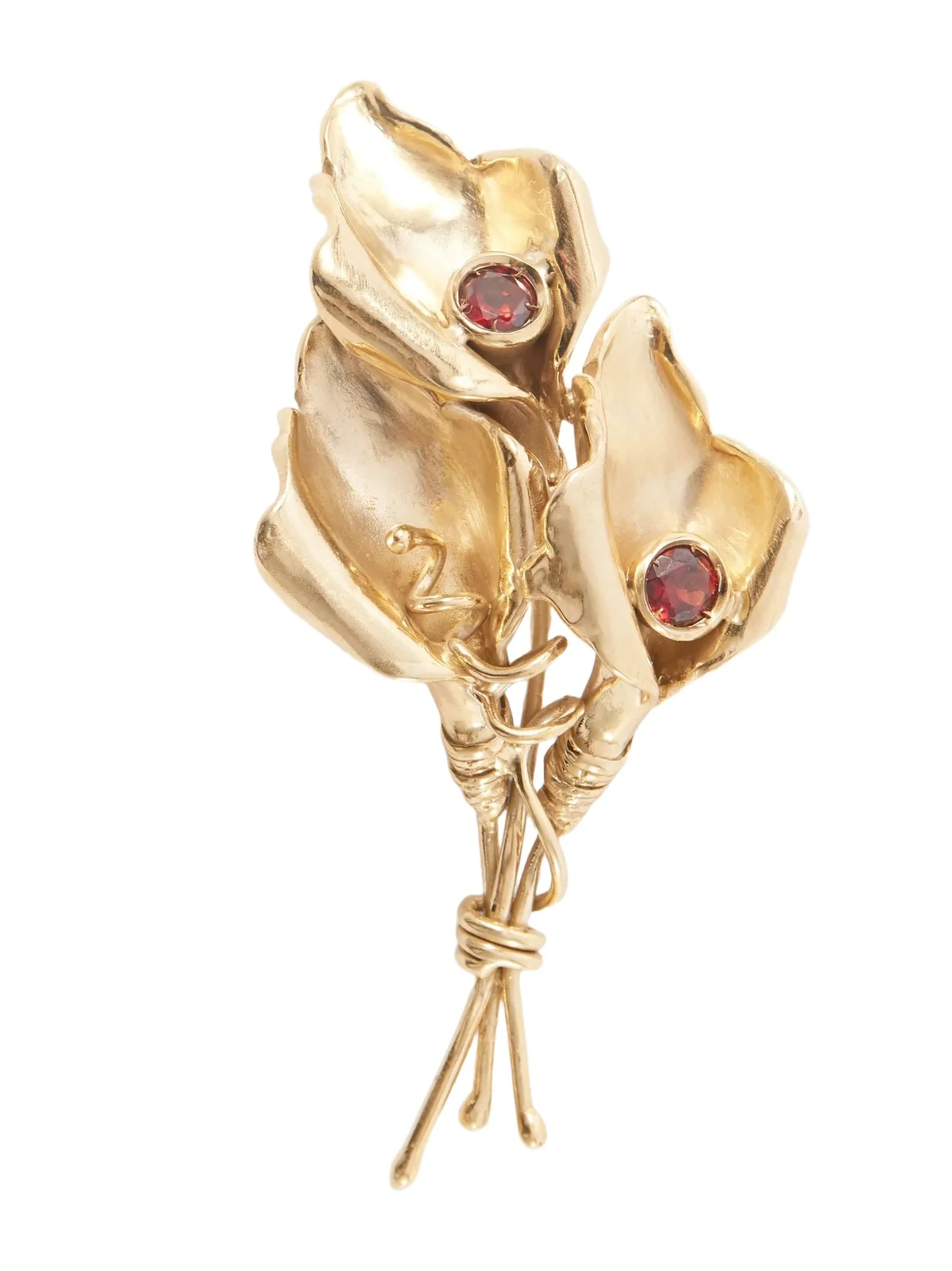 Le Sundial Veiled Bloom Gold-plated Bronze Brooch