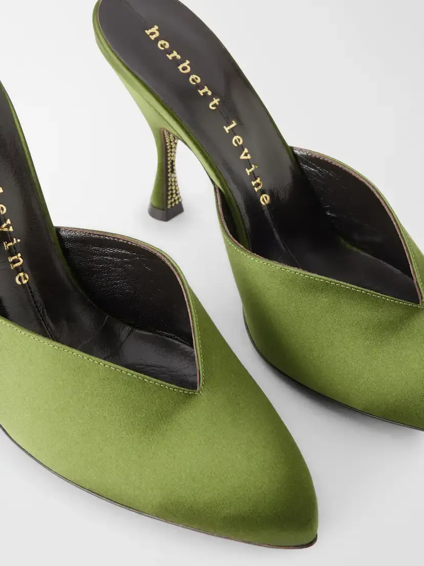 Herbert Levine Sitting Pretty 95 Satin Mules | Thumbnail 5