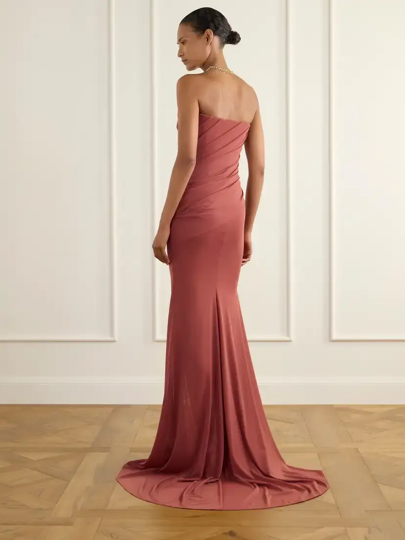 Alex Perry Gathered Mesh Gown | Thumbnail 3 Alex Perry Gathered Mesh Gown | Thumbnail 3