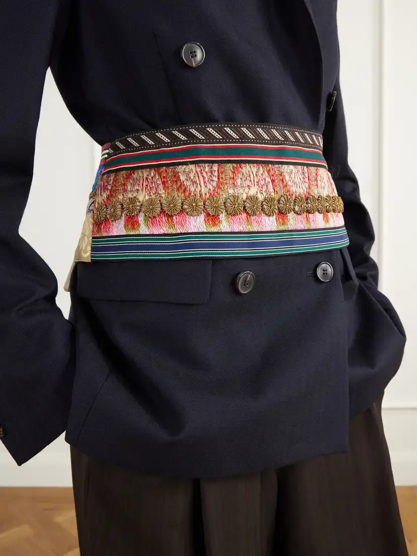 Dries Van Noten Embellished Cotton-twill Belt | Thumbnail 2 Dries Van Noten Embellished Cotton-twill Belt | Thumbnail 2