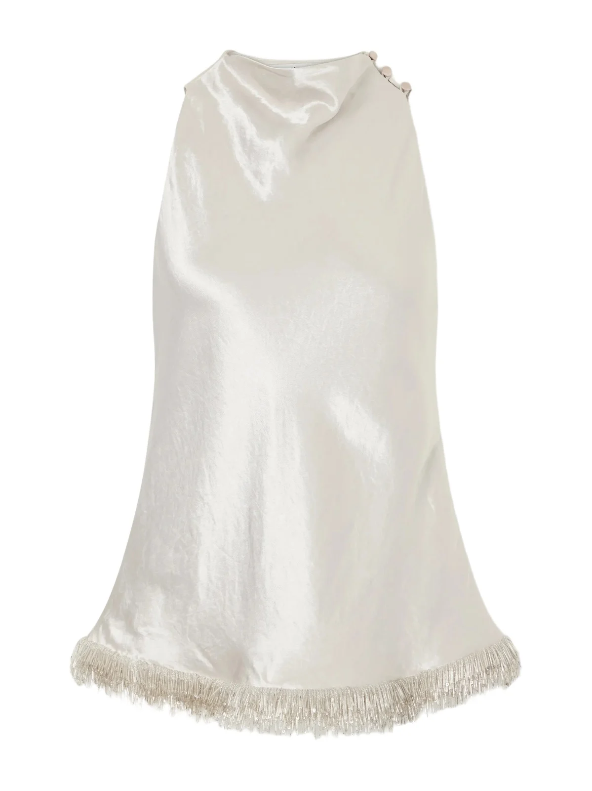 Farah Bead-embellished Satin Top Farah Bead-embellished Satin Top