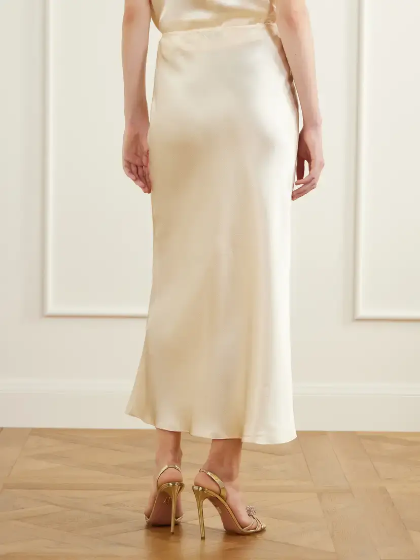 FFORME Cori Satin Midi Skirt | Thumbnail 3