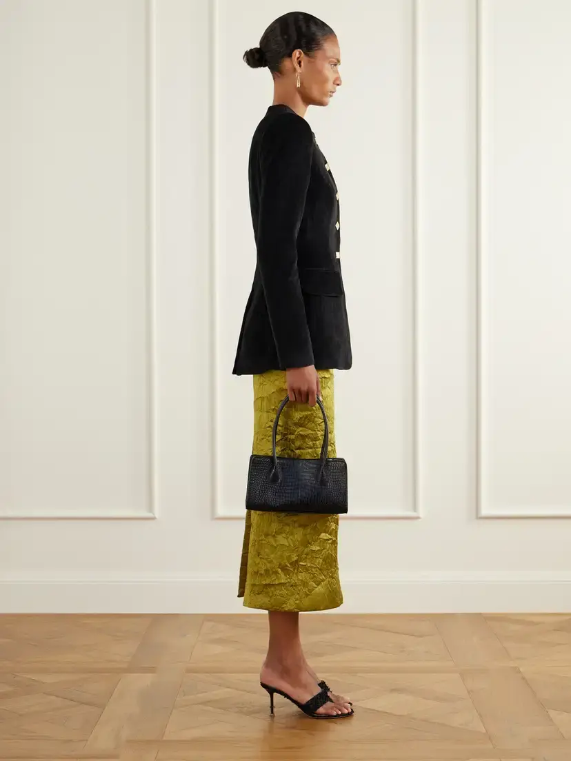 LIÉ STUDIO The Lou Croc-effect Leather Shoulder Bag | Thumbnail 3
