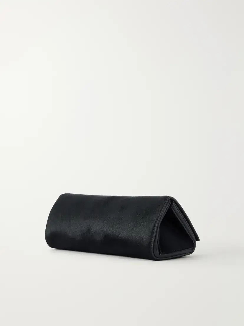 AMANU The Tanzania Leather-trimmed Calf-hair Clutch | Thumbnail 4 AMANU The Tanzania Leather-trimmed Calf-hair Clutch | Thumbnail 4