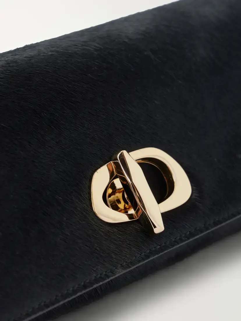 AMANU The Tanzania Leather-trimmed Calf-hair Clutch | Thumbnail 5 AMANU The Tanzania Leather-trimmed Calf-hair Clutch | Thumbnail 5