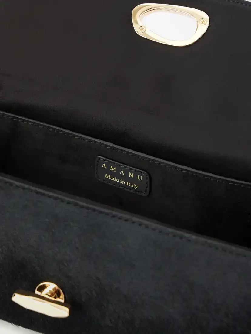 AMANU The Tanzania Leather-trimmed Calf-hair Clutch | Thumbnail 6 AMANU The Tanzania Leather-trimmed Calf-hair Clutch | Thumbnail 6