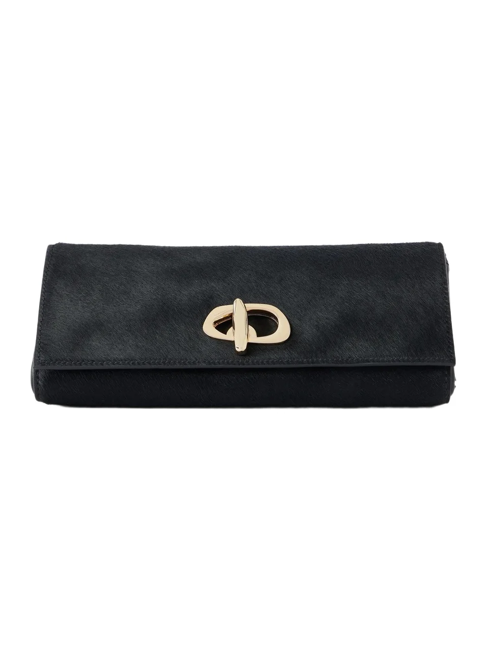 AMANU The Tanzania Leather-trimmed Calf-hair Clutch