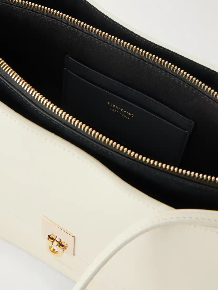 Ferragamo Cara Suede-trimmed Leather Shoulder Bag | Thumbnail 6 Ferragamo Cara Suede-trimmed Leather Shoulder Bag | Thumbnail 6
