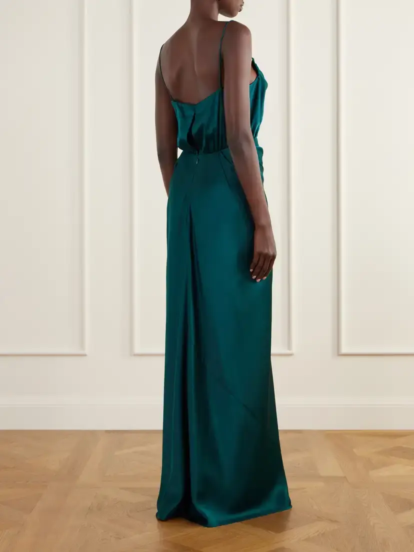 Heirlome Cleo Gathered Silk-satin Gown | Thumbnail 3