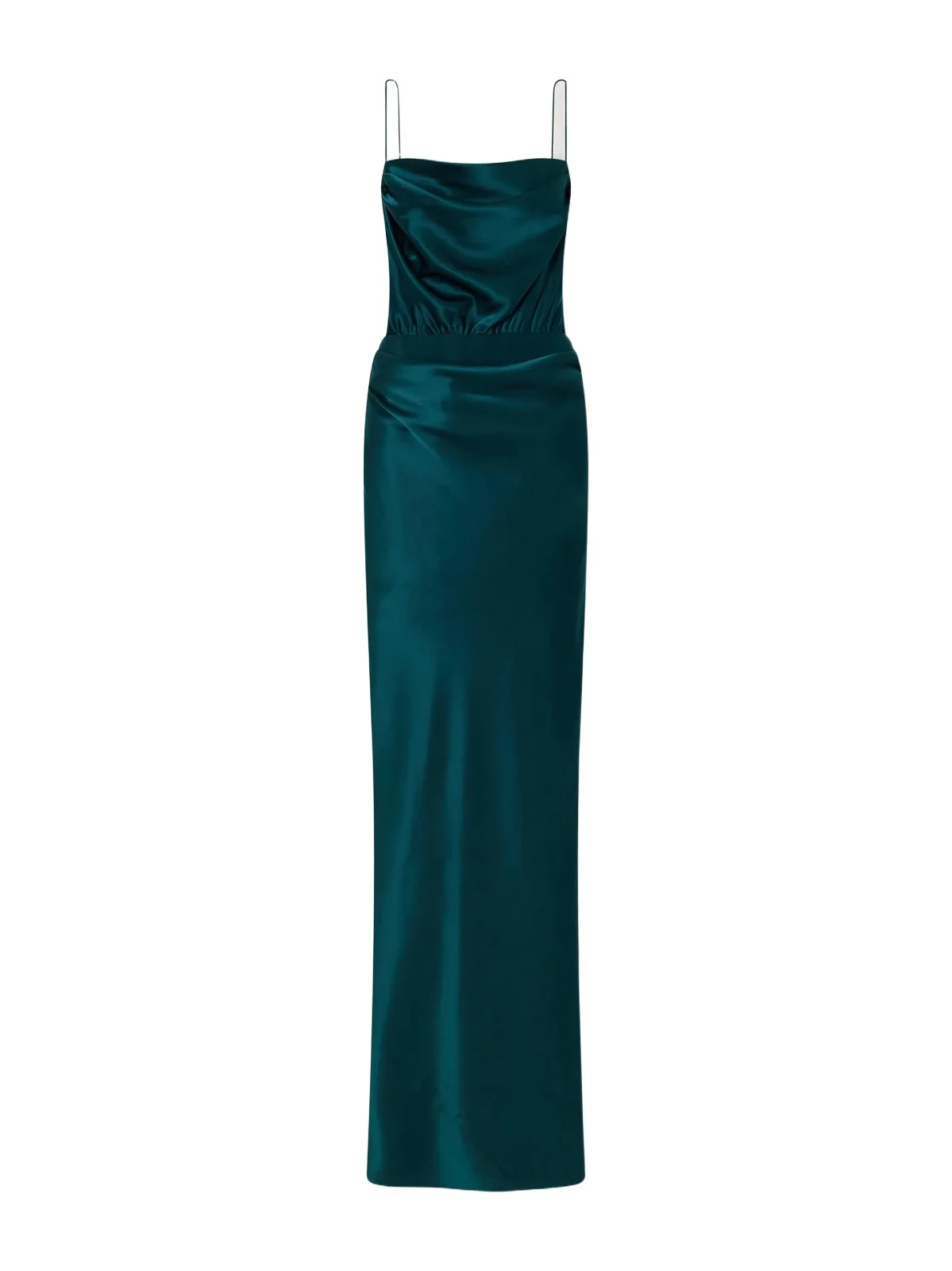 Heirlome Cleo Gathered Silk-satin Gown