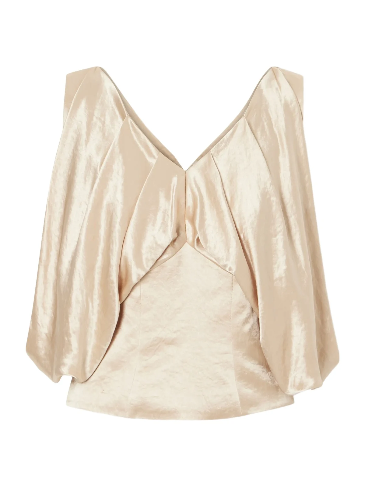 Abadia Laila Pleated Satin Blouse