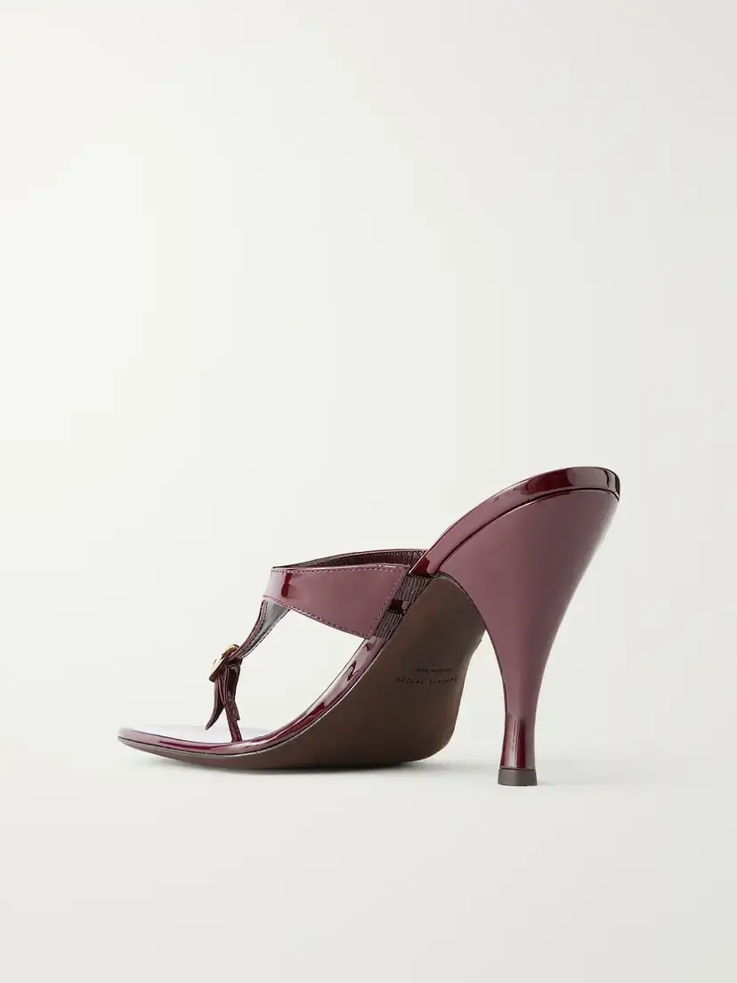 Herbert Levine Kiss & Tell 100 Buckle-detailed Patent-leather Thong Sandals | Thumbnail 3 Herbert Levine Kiss & Tell 100 Buckle-detailed Patent-leather Thong Sandals | Thumbnail 3