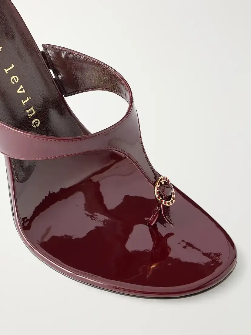 Herbert Levine Kiss & Tell 100 Buckle-detailed Patent-leather Thong Sandals | Thumbnail 5 Herbert Levine Kiss & Tell 100 Buckle-detailed Patent-leather Thong Sandals | Thumbnail 5