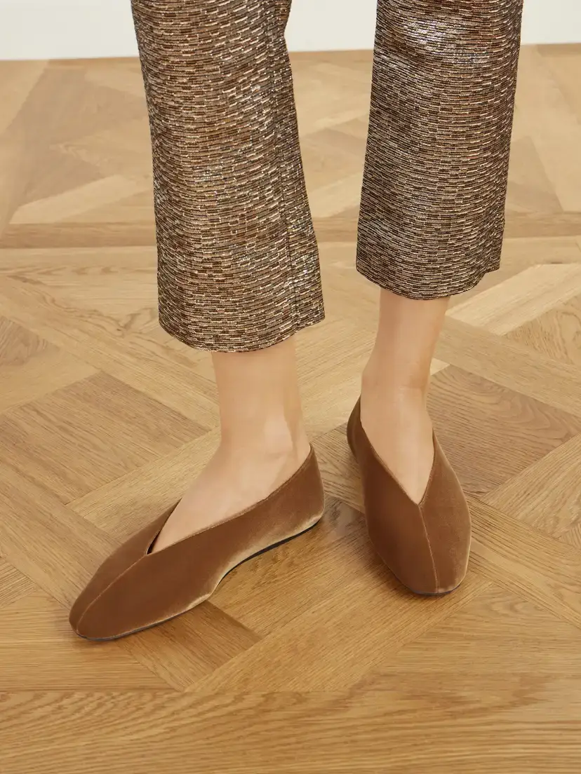Le Monde Béryl Olympia Velvet Ballet Flats | Thumbnail 2 Le Monde Béryl Olympia Velvet Ballet Flats | Thumbnail 2