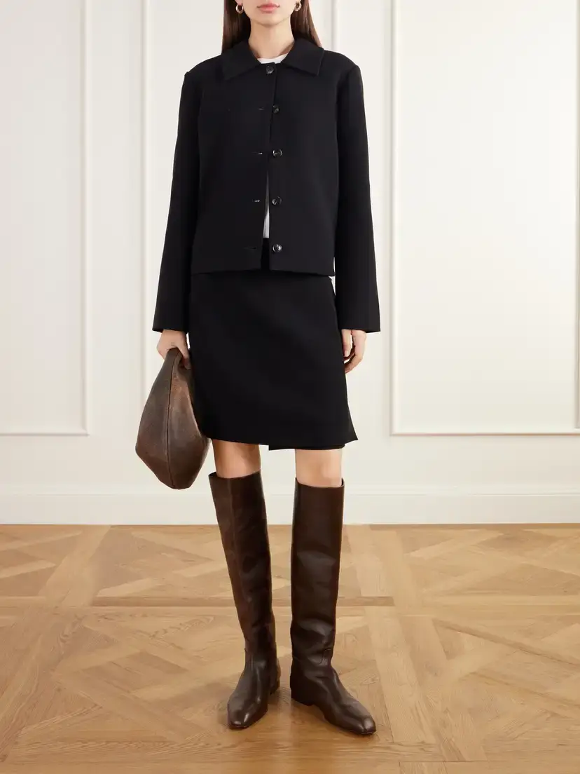 LESET Arielle Wrap Crepe Knee-length Skirt | Thumbnail 2 LESET Arielle Wrap Crepe Knee-length Skirt | Thumbnail 2