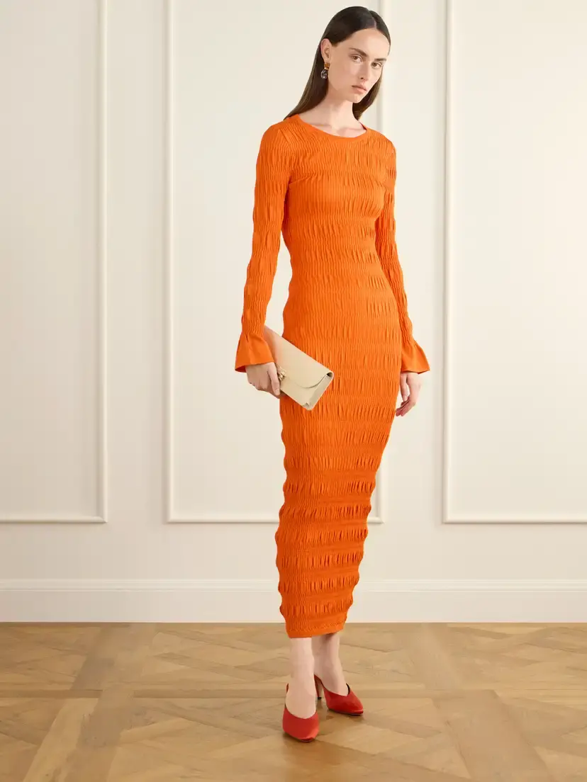 Tove Giselle Gathered Stretch Midi Dress | Thumbnail 2 Tove Giselle Gathered Stretch Midi Dress | Thumbnail 2