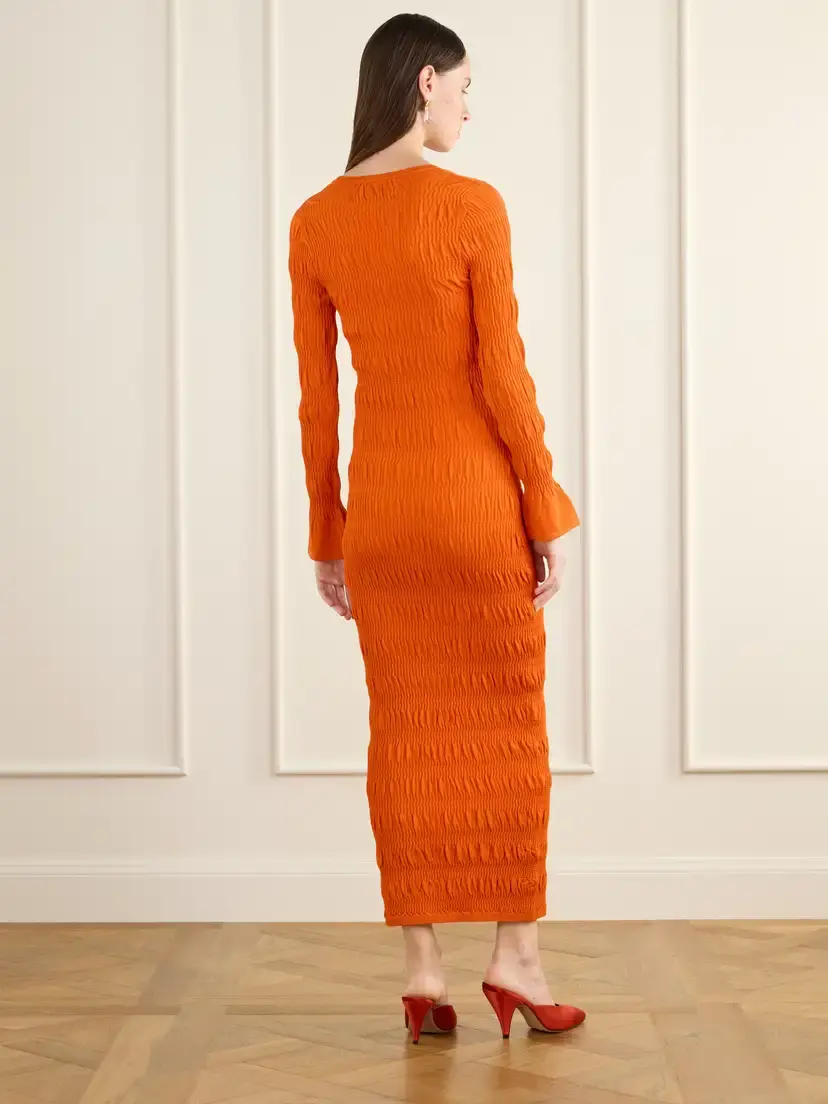 Tove Giselle Gathered Stretch Midi Dress | Thumbnail 3 Tove Giselle Gathered Stretch Midi Dress | Thumbnail 3