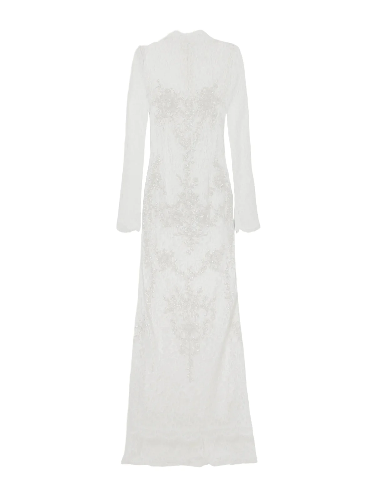Clio Peppiatt Sylvia Bead-embellished Floral-lace Gown