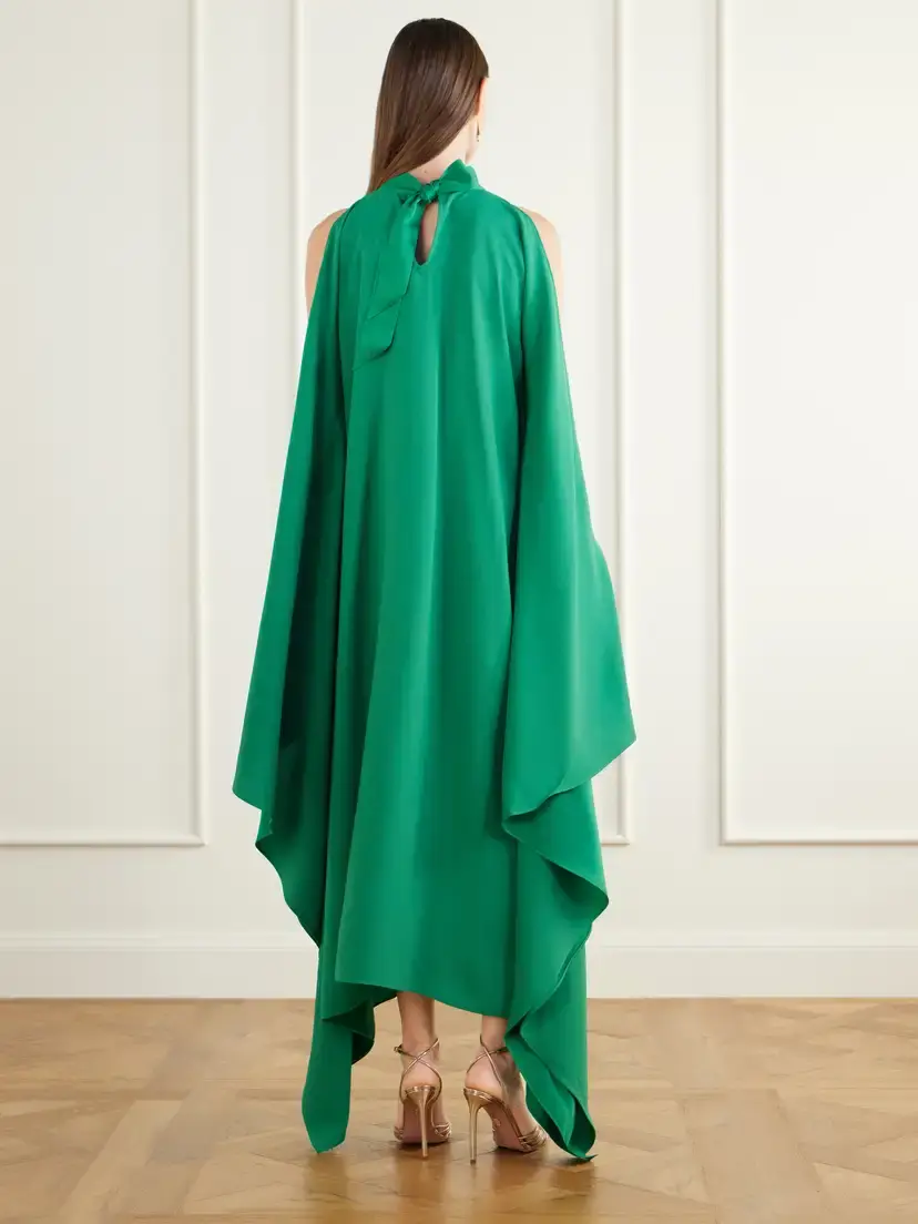 Taller Marmo Draped Crepe Maxi Dress | Thumbnail 3