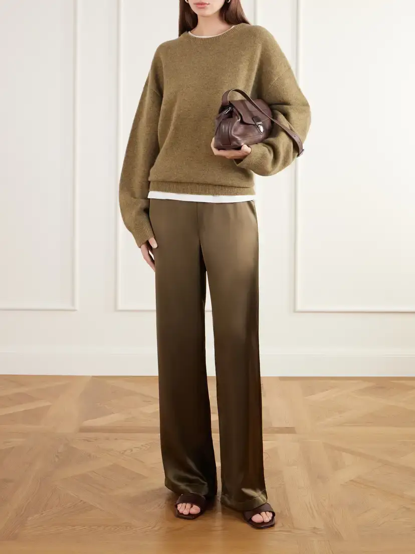 LESET Barb Satin Wide-leg Pants | Thumbnail 2