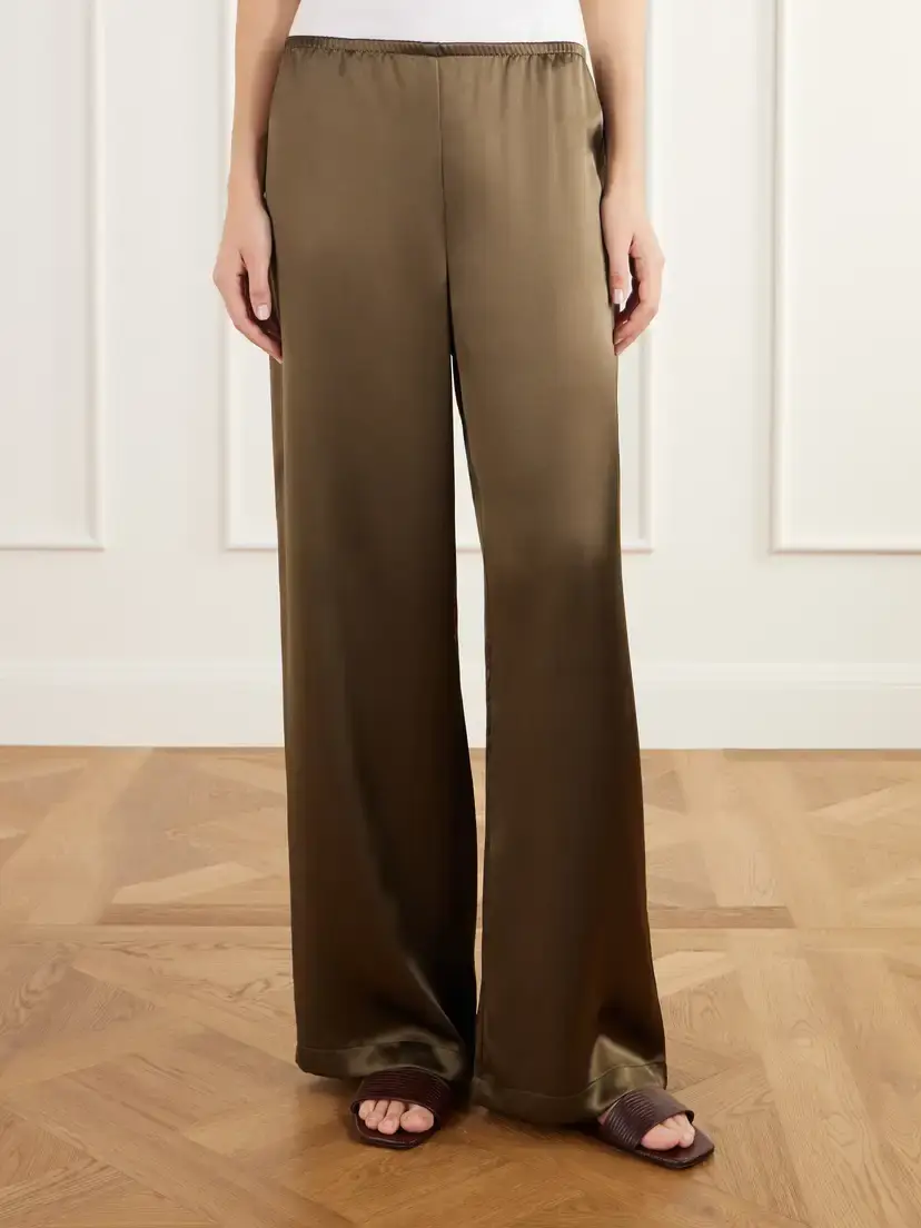 LESET Barb Satin Wide-leg Pants | Thumbnail 3