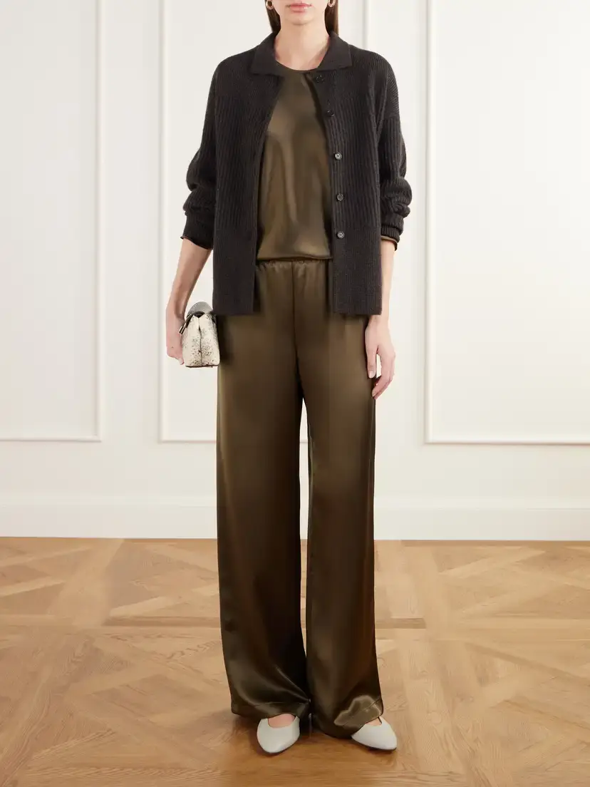 LESET Barb Satin Wide-leg Pants | Thumbnail 6