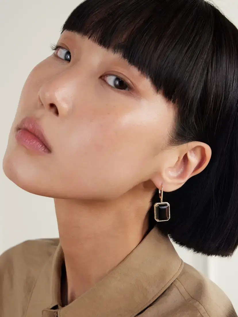 SHAY 18-karat Gold, Topaz And Diamond Earrings | Thumbnail 2