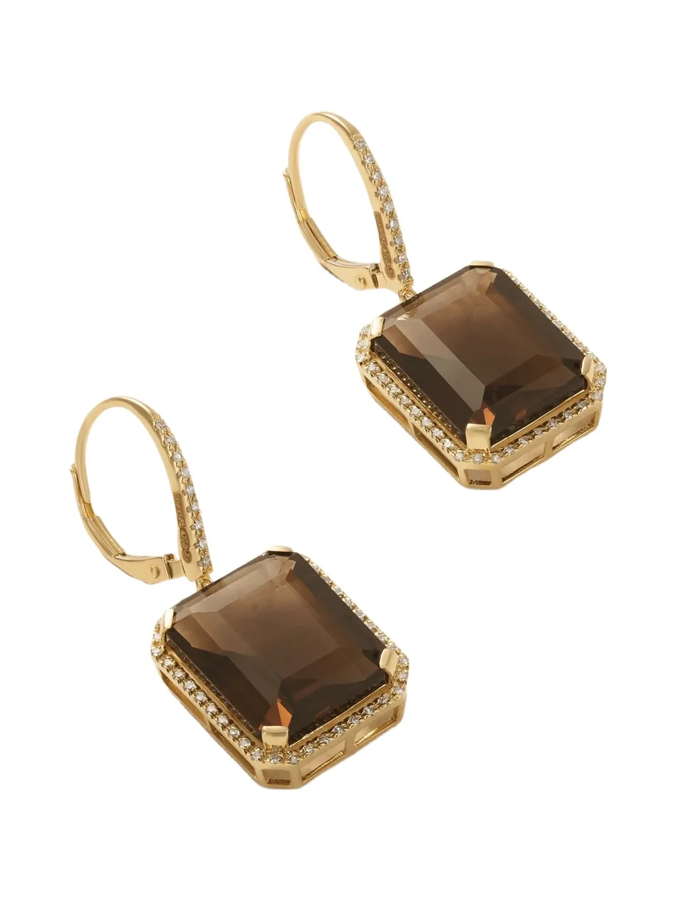 SHAY 18-karat Gold, Topaz And Diamond Earrings
