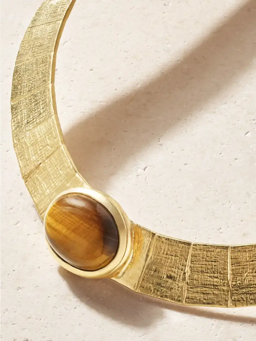 Juju Vera Athena Gold Vermeil Tiger's Eye Choker | Thumbnail 4 Juju Vera Athena Gold Vermeil Tiger's Eye Choker | Thumbnail 4
