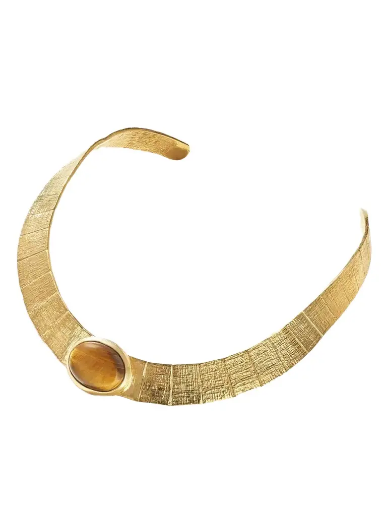 Juju Vera Athena Gold Vermeil Tiger's Eye Choker