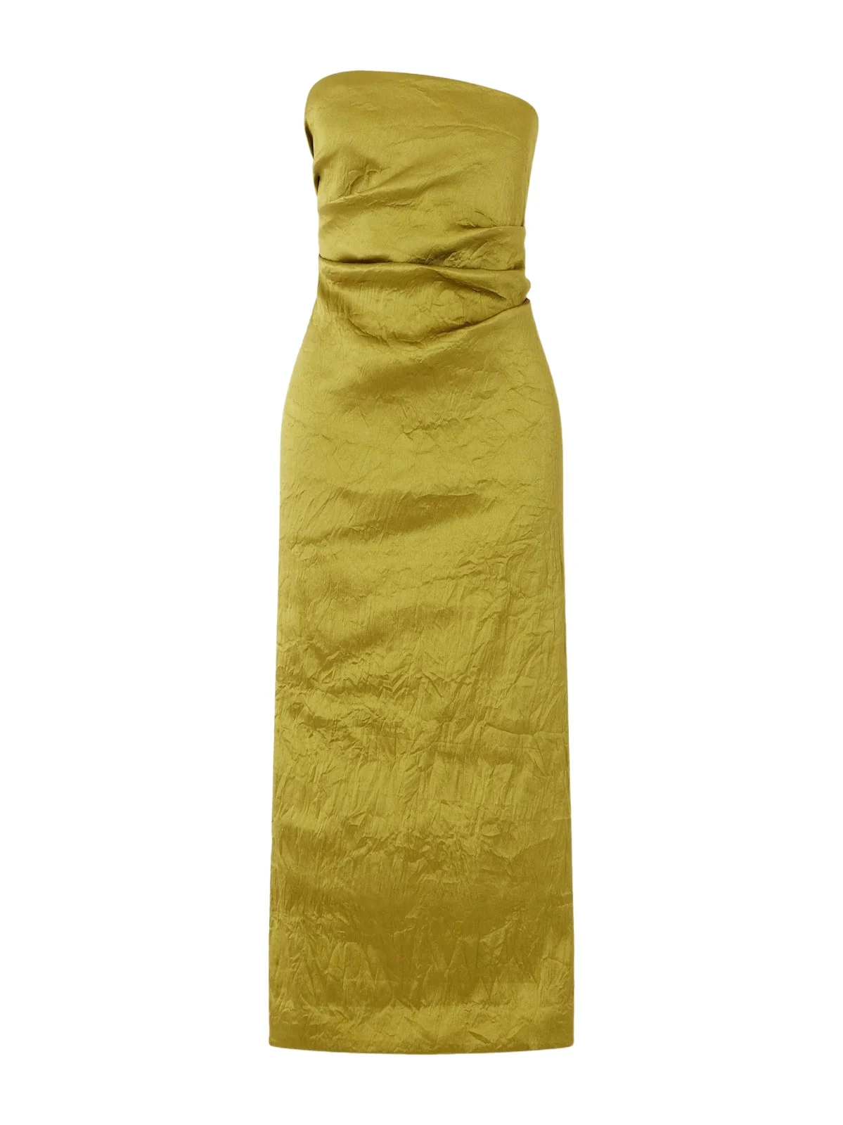Tove Kezia Draped Crinkled Satin Midi Dress