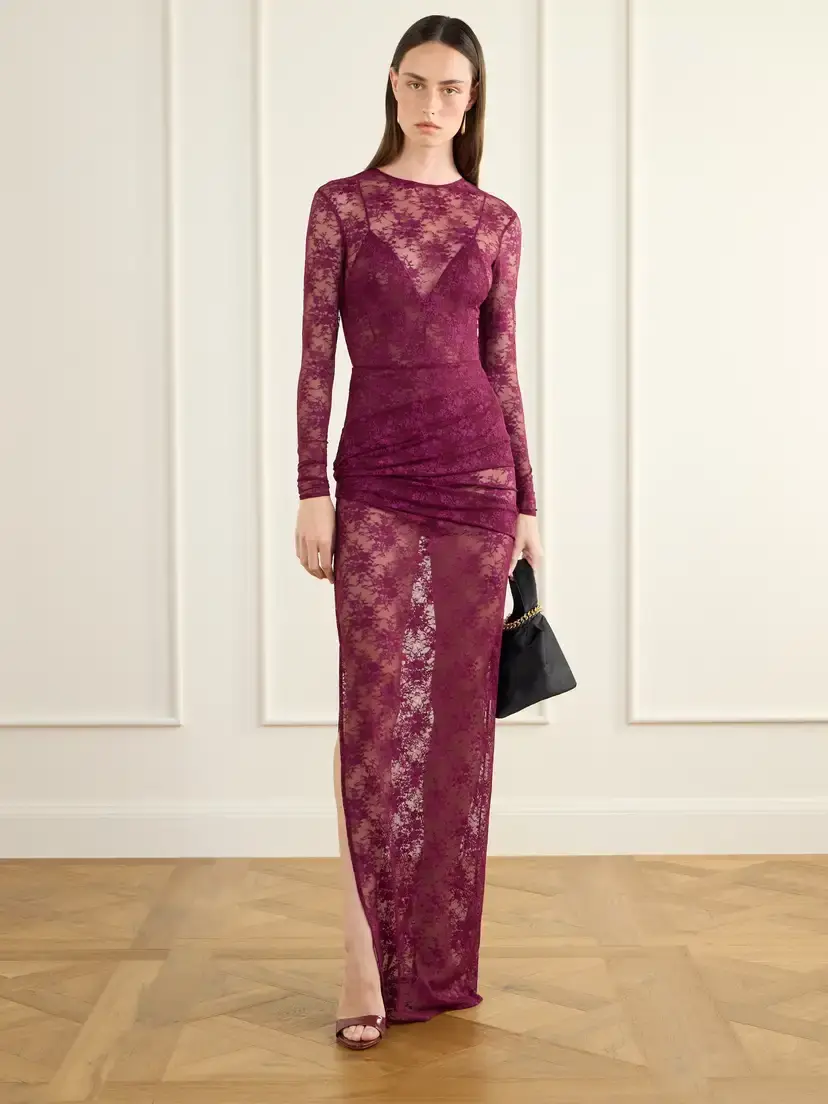 Alex Perry Ruched Lace Gown | Thumbnail 2