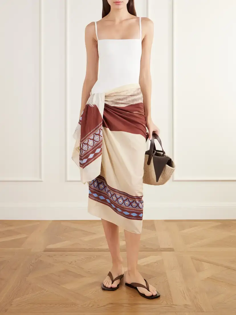 Johanna Ortiz Traversia De Luz Printed Cotton-voile Sarong | Thumbnail 2