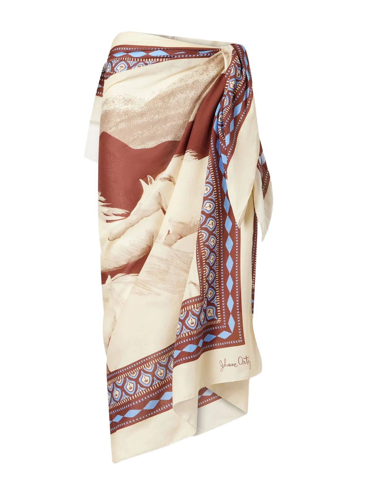 Johanna Ortiz Traversia De Luz Printed Cotton-voile Sarong