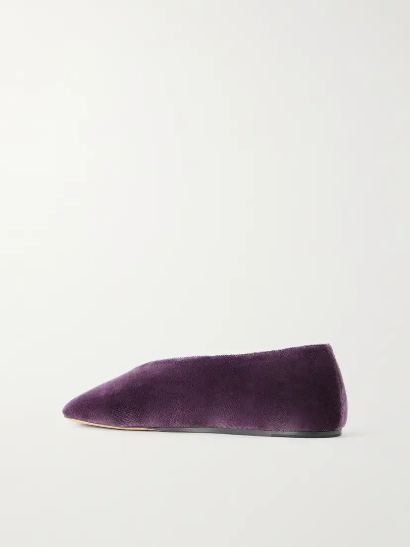 Le Monde Béryl Olympia Velvet Ballet Flats | Thumbnail 3