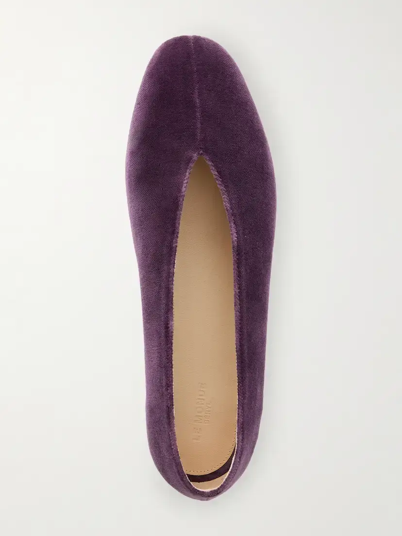 Le Monde Béryl Olympia Velvet Ballet Flats | Thumbnail 6