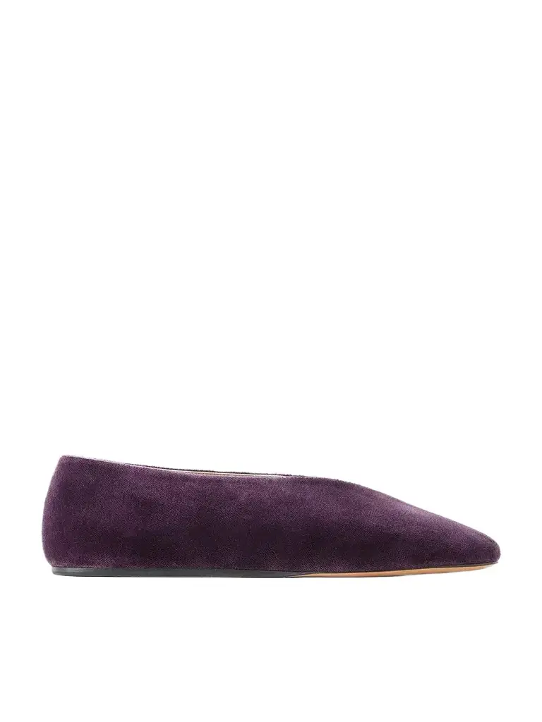 Le Monde Béryl Olympia Velvet Ballet Flats