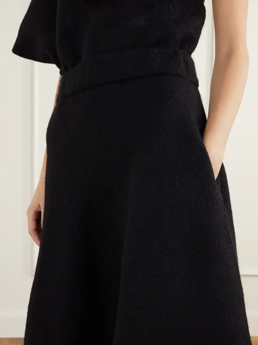 Lauren Manoogian Manta Asymmetric Wool, Alpaca And Cotton-blend Felt Midi Skirt | Thumbnail 5 Lauren Manoogian Manta Asymmetric Wool, Alpaca And Cotton-blend Felt Midi Skirt | Thumbnail 5