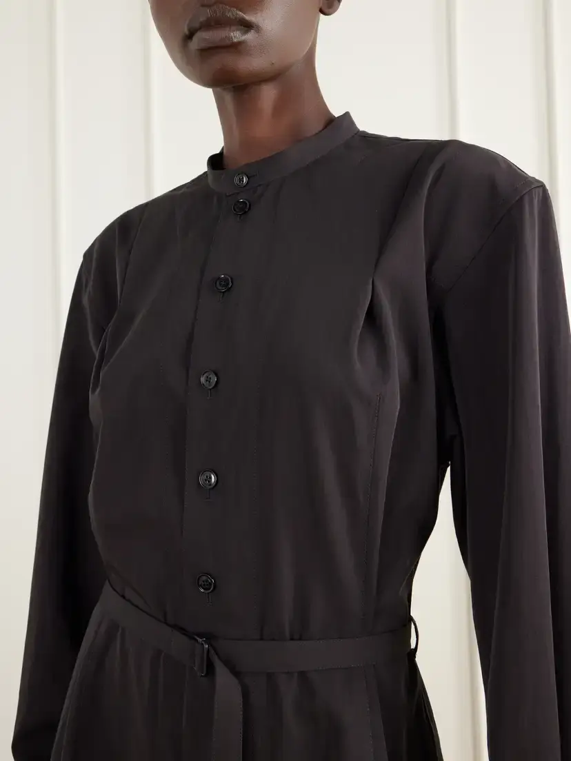 Lemaire Belted Pleated Wool-blend Gabardine Midi Dress | Thumbnail 5 Lemaire Belted Pleated Wool-blend Gabardine Midi Dress | Thumbnail 5