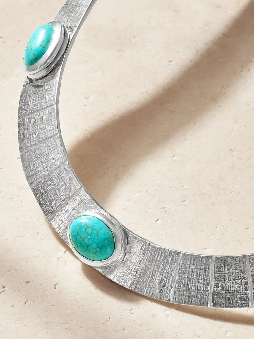 Juju Vera Athena Sterling Silver Turquoise Choker | Thumbnail 4