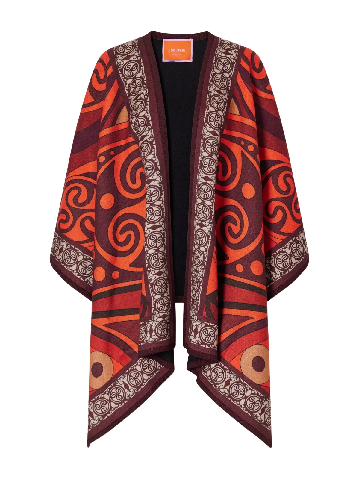La DoubleJ Soul Printed Virgin Wool-flannel Cape