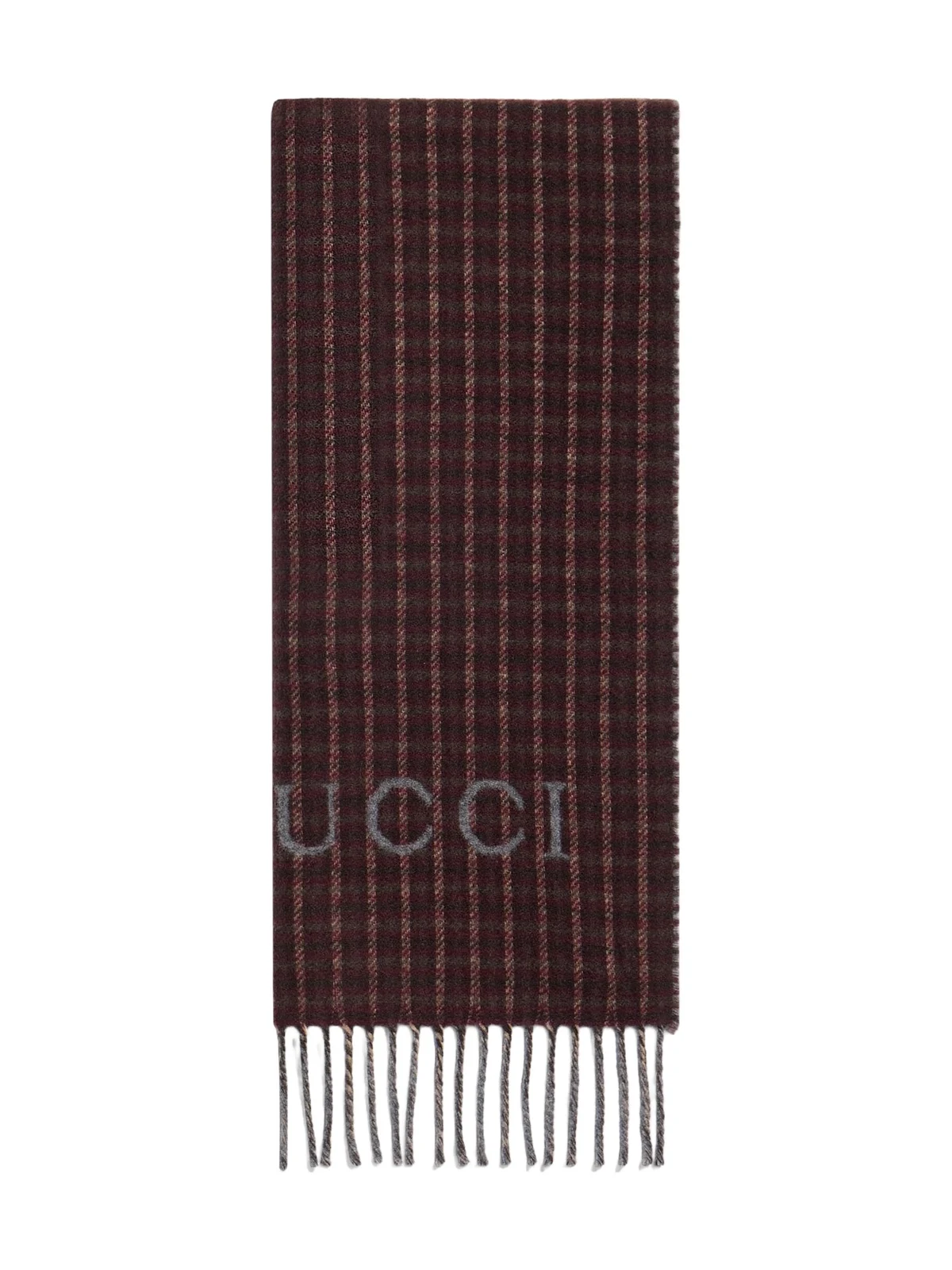 Gucci Tartan Cashmere Wool Scarf