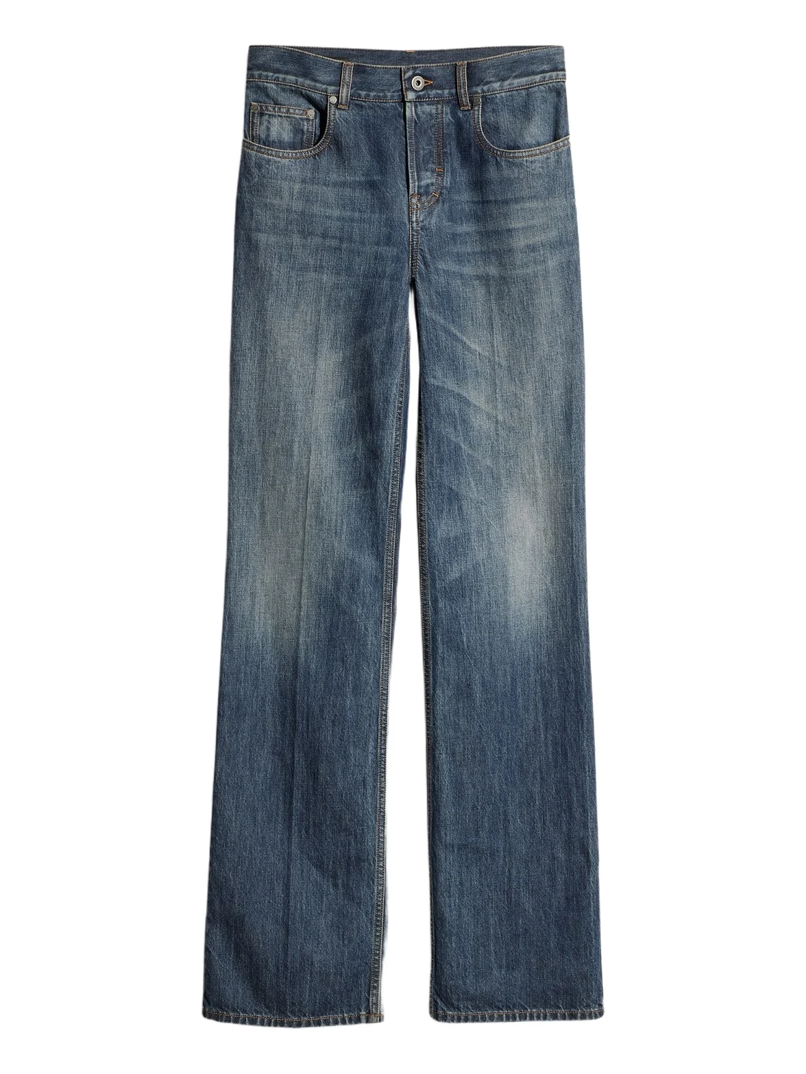 Gucci Cotton Denim Pants With Embroidery